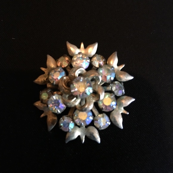 1920’s genuine aurora Borealis gold brooch - Picture 2 of 3